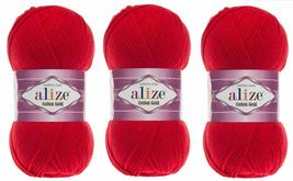 Alize Cotton Gold Yarn 55% Cotton 45% Acrylic Lot of 3 Skein 300gr 1082yds Knitt - £22.26 GBP