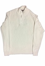 Weatherproof Men’s ¼ Zip Sweater, White, Size: Medium - £30.95 GBP