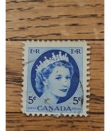 Canada Stamp Queen Elizabeth II 5c Used 341 - $1.36 CAD