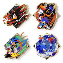 Sonic the Hedgehog Speed Stamp Blind Bag Series Enamel Pins Full Set of Commons - £44.66 GBP