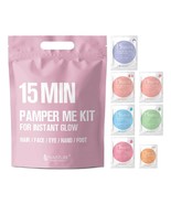 NEW 15 MIN PAMPER ME KIT FOR INSTANT GLOW -7 MASKS EYE, FACE, HANDS, FEE... - $13.16