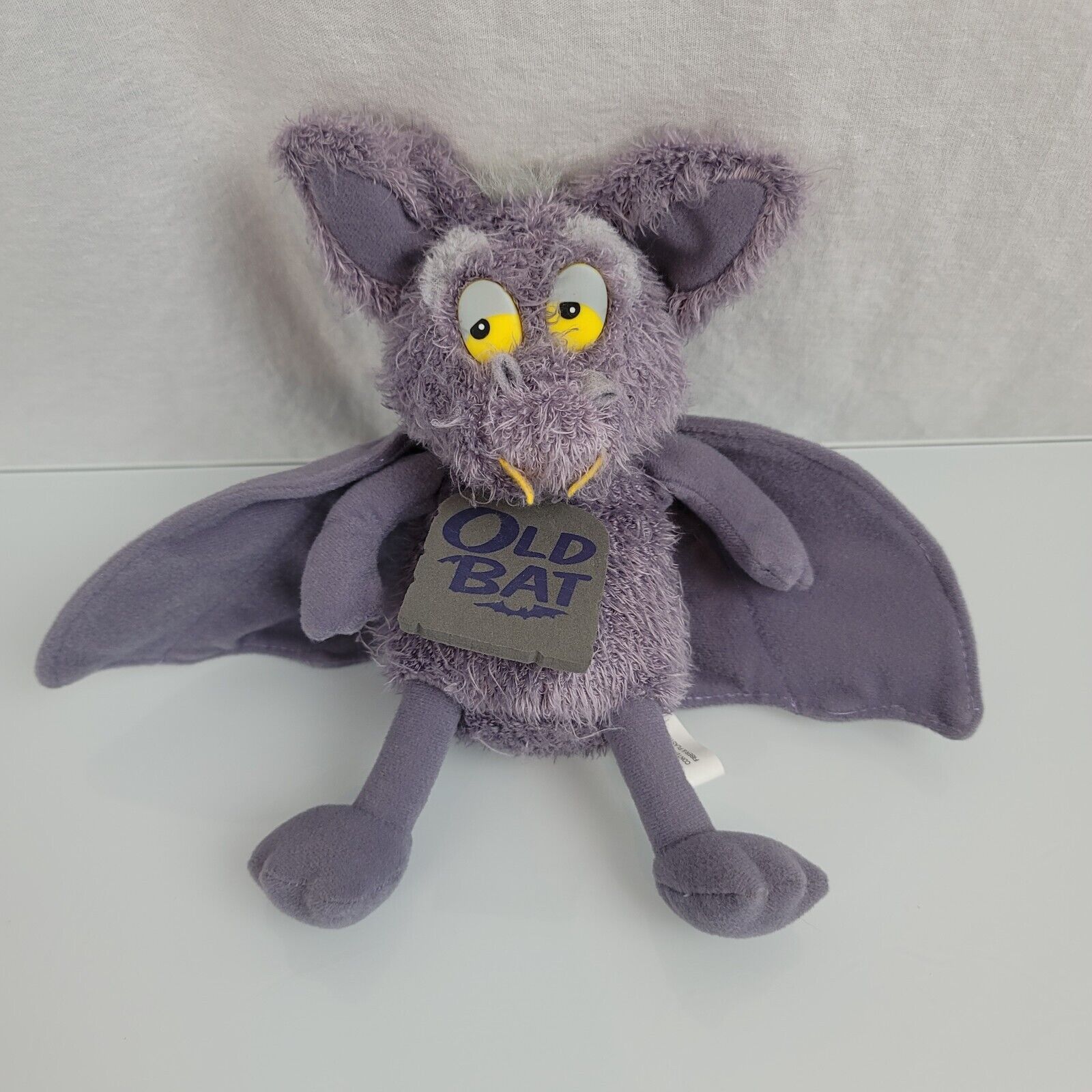 Primary image for Enesco 2000 Stuffed Plush Beanbag Bat "Old Bat" Purple Gray Gag Gift Toy 