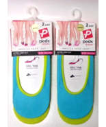 2Pk x 2PAIRS=4 Pairs Peds Ladies Gel Tab Sock Ultra Low Cut Shoe Size 5-... - $27.06 CAD