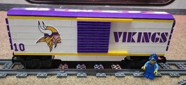 Custom Train Minnesota Vikings Boxcar &amp; Caboose FOR TWOSHEA262 ONLY - $226.27