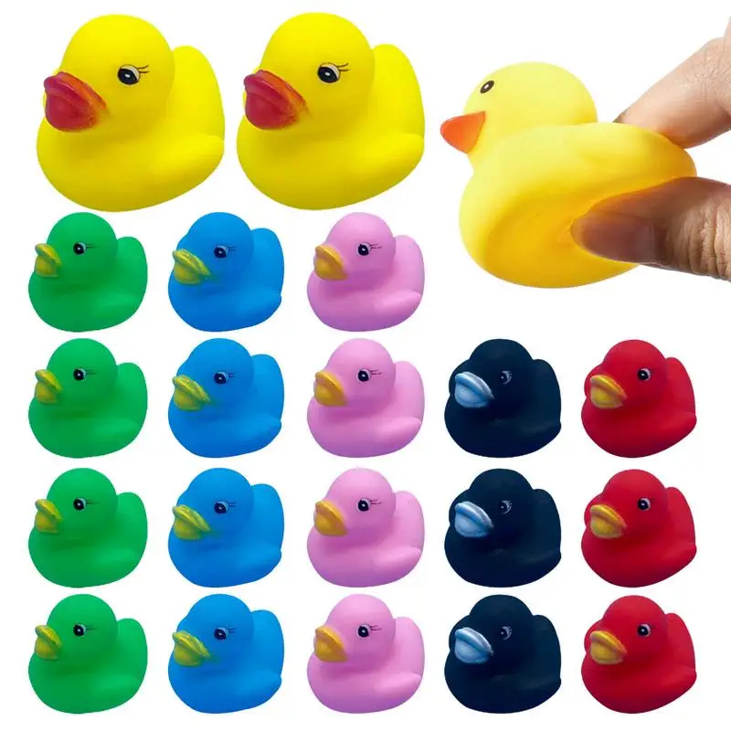 Rubber Ducks Mini Rubber Ducks Preschool Bath Toys Squeak Float Ducks Baby - £10.26 GBP