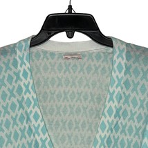 Gap Cardigan Sweater Size Large? Blue White Geometric Pattern 100% Cotton Womens - £15.49 GBP