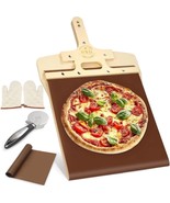 12” Wood Sliding Pizza Peel, Detachable Handle Paddle for Oven Transfer - $628.64 MXN