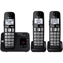 Panasonic - KX-TGE433B - DECT 6.0 Plus 1.90 GHz Cordless Phone - Black - £133.86 GBP
