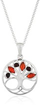 18&quot; Amazon Col. Multicolor Amber Sterling Silver Tree Pendant Chain Necklace NWT - £17.66 GBP