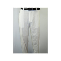 Men 2pc Stacy Adams leisure suit Linen Cotton With Embroidery 3668 white black image 3