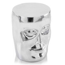 18" Silver Aluminum Faces Round End Table - $4,008.11 MXN