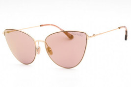 TOM FORD FT1005 28Z Shiny Rose Gold / Pink Flash Gold 62-17-140 Sunglasses Ne... - £130.59 GBP