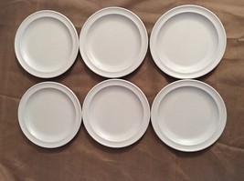 6 Prolon Ware Melmac Melamine Baby Blue Bread and Butter Plates 6&quot;  Vintage - $14.91