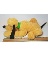 Disney Parks Pluto 12&quot; Plush Dog Stuffed Animal Green Collar - £9.30 GBP