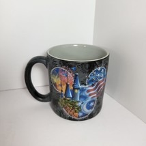 Walt Disney World 3D Coffee Mug Castle Magic Kingdom USA Flag  Fireworks... - $11.96