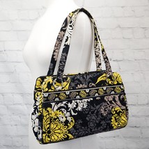 ❤️ VERA BRADLEY Baroque Whitney Multi-Compartment Shoulder Bag Black Yellow - £15.12 GBP