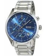 Hugo Boss Watch HB1513478 Grand Prix Blue Dial Chrono Men&#39;s Watch ~2 YR ... - £100.97 GBP