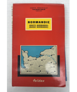 Francese Piegato Fuori Mappa Di Il Normandie Regione Francia - £34.84 GBP