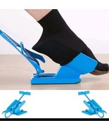 Sock Slider Aid Blue Helper Kit Help Put Socks on Off No Bending Shoe Ho... - $68.07 CAD