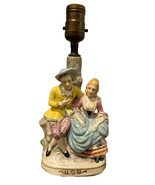 Porcelain Figurine Victorian French Boy &amp; Girl Boudoir Table Lamp - £62.72 GBP