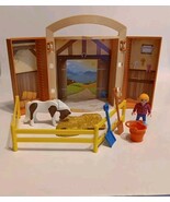 Playmobil Horse Pony Stable Carry Along Travel Set From 2015 - $235.50 MXN