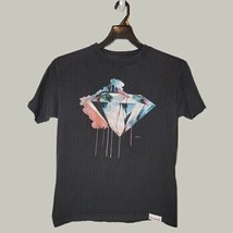 Diamond Supply Mens Shirt Medium Short Sleeve Black Graphic Tee Casual - £9.38 GBP