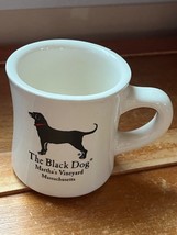 Cream Heavy Stoneware THE BLACK DOG Martha’s Vineyard Coffee Cup Mug - 3... - $19.39