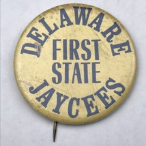 Delaware First State Pin Button Jaycees Vintage - £8.00 GBP