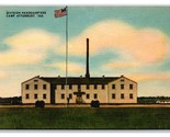 Division Headquarters Camp Atterbury Indiana IN UNP Linen Postcard I19 - £2.30 GBP
