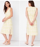 Tularosa Sleeveless Midi Penny Dress in Citrine and Ivory NEW - $39.59