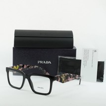 PRADA PR10YV 21B1O1 Black/Havana/Clear 52mm Eyeglasses New Authentic - £97.91 GBP