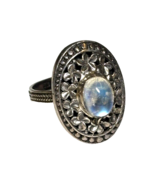 .925 Sterling Silver Moonstone Ring Size 6.75 - $49.00