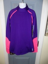 Reebok Purple/Pink Long Sleeve Shirt Mock Neck Play Warm Size XL (16) Girl&#39;s NEW - £19.98 GBP