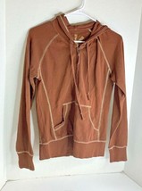 Gap Womens Sz M Brown Full Zip Jacket Coat Hooded Long Sleeve - $13.86
