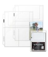 1 pack of 20 BCW 4 ⅛&quot; x 6 ⅛&quot; Photo or Postcard 3-Pocket Pro Binder Pages - $325.22 MXN