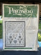 Vintage Paragon Needlecraft Museum Inspired Sampler Kit 0783 Stamped Linen - £78.74 GBP