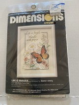 Vintage 1986 Dimensions Crewel Kit #6135 LIFE IS FRAGILE BY KAREN AVERY - $9.90