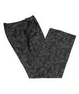 INC Grey Black Shimmery Textured Paisley Silk Blend No-Waist Dress Pants... - $51.95 CAD