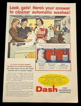 Dash Detergent Vintage Print Ad Automatic Washers Proctor &amp; Gamble Laundry Art - $11.89