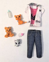 Mattel Barbie Doll Clothes 2013 I Can Be a Zoo Doctor Outfit &amp; Animals - £8.65 GBP