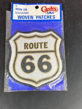 Route 66 Iron On Souvenir Woven Patch by Cash&#39;s USA Vintage New - £11.48 GBP