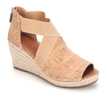 Gentle Souls Charli Cork Peep Toe Wedge Sandals Size 9.5 New - $39.55