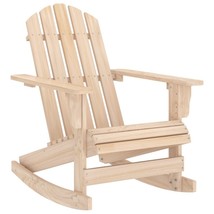 Garden Rocking Chair Brown Solid Fir Wood Medium - $2,739.88 MXN
