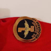 Kilogram Men's Hoodie Size XL Red Long Sleeve Patches Pullover Sweatshirt Button image 3