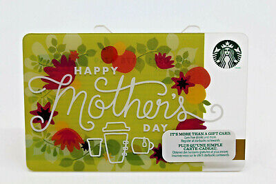 Primary image for Starbucks Coffee 2013 Gift Card Happy Mother's Day Green Plants Mug Zero Balance