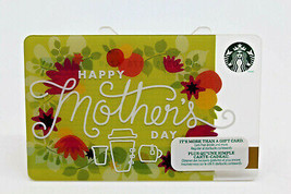 Starbucks Coffee 2013 Gift Card Happy Mother&#39;s Day Green Plants Mug Zero... - £8.52 GBP