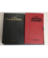Vtg Pressman Magnetic Travel Checkers, Chess, Chinese Checkers Game With... - £9.94 GBP