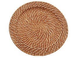 Handmade Charger Plate Placemat Sunburst Woven Artisan Crafted Rustic Table Deco - £17.64 GBP