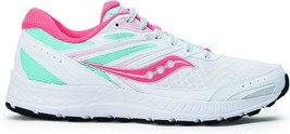 Saucony Women&#39;s Cohesion 13 Running Athletic Shoes White Mint Coral Size... - $95.03 CAD