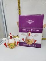Fitz &amp; Floyd EASTER JIGGLING CHICKEN Chicken Has Springs Jiggles - $360.18 MXN